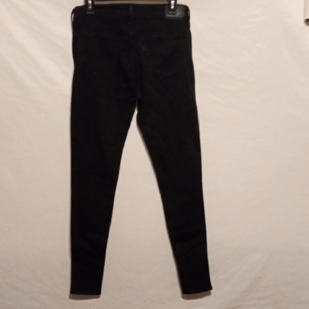 Levi's Women's 710 Mid - Rise Skinny Jeans - Black - Picture 3 of 7